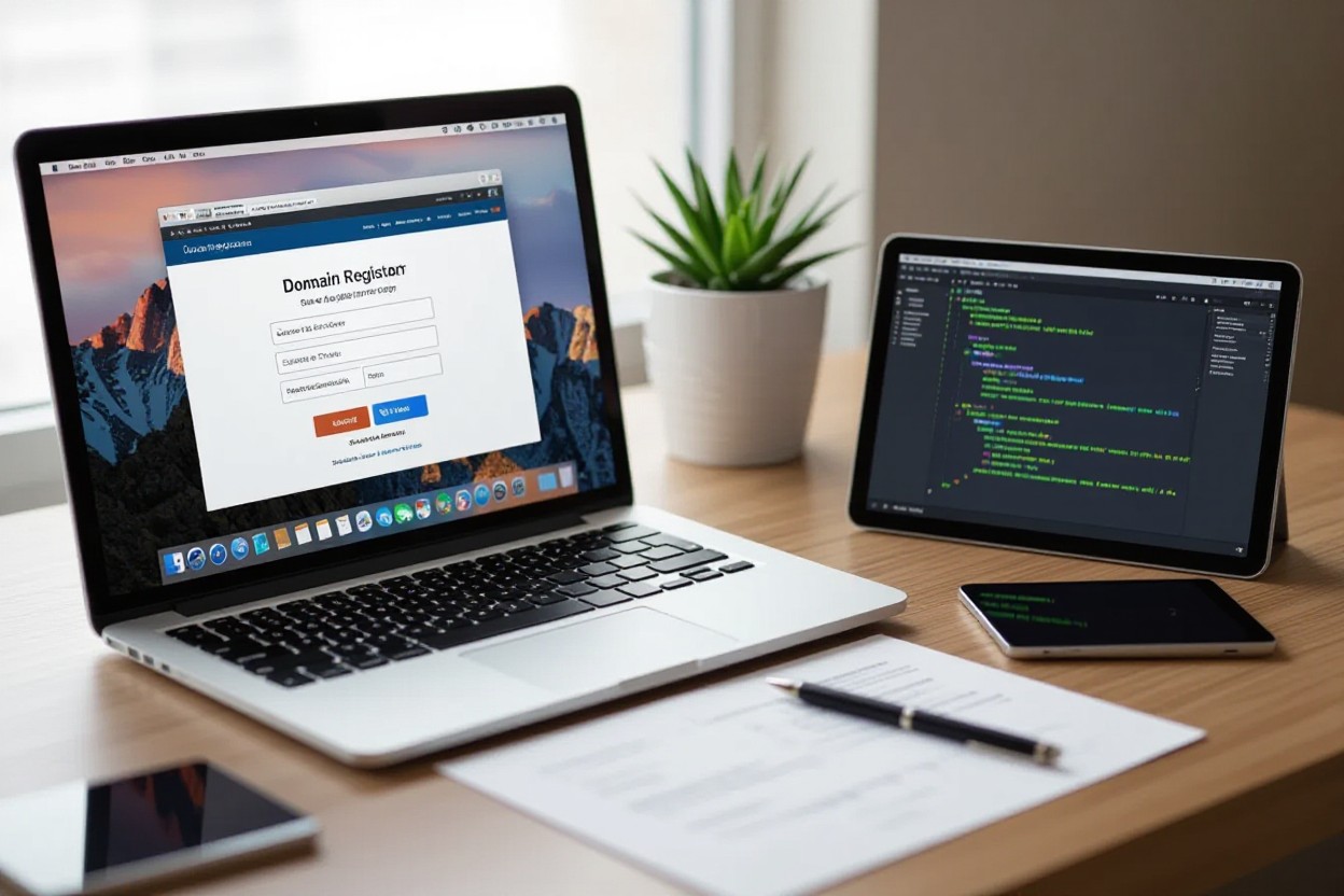 Custom domain email setup guide for online course platforms showing professional email configuration and DNS management